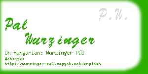 pal wurzinger business card